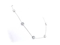 Platina halsketting met 10,34 ct. diamant - afbeelding 4 van  10