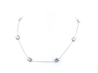Platina halsketting met 10,34 ct. diamant - afbeelding 5 van  10