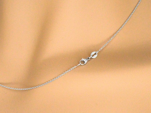 Platina halsketting met een grote natuurlijke marquise geslepen diamant - afbeelding 9 van  10