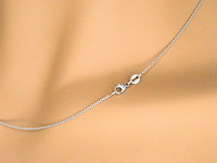 Platina halsketting met een grote natuurlijke marquise geslepen diamant - afbeelding 9 van  10