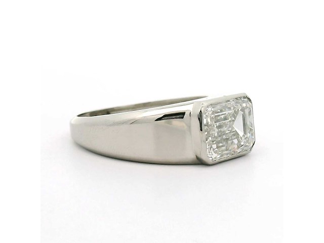 Platina herenring met 5,41 ct. diamant - afbeelding 6 van  7