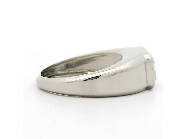 Platina herenring met 5,41 ct. diamant - afbeelding 7 van  7