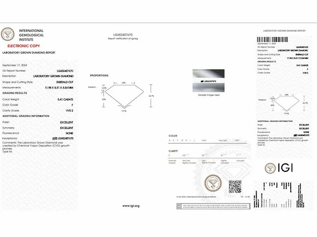 Platina herenring met 5,41 ct. diamant - afbeelding 2 van  7