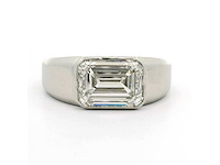 Platina herenring met 5,41 ct. diamant - afbeelding 1 van  7