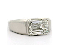 Platina herenring met 5,41 ct. diamant - afbeelding 3 van  7