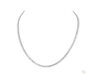 Platina ketting met 12,06 crt. diamant - afbeelding 6 van  11
