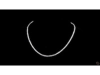 Platina ketting met 12,06 crt. diamant - afbeelding 8 van  11