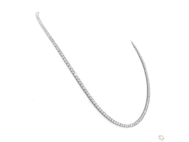 Platina ketting met 12,06 crt. diamant - afbeelding 3 van  11