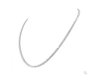 Platina ketting met 12,06 crt. diamant