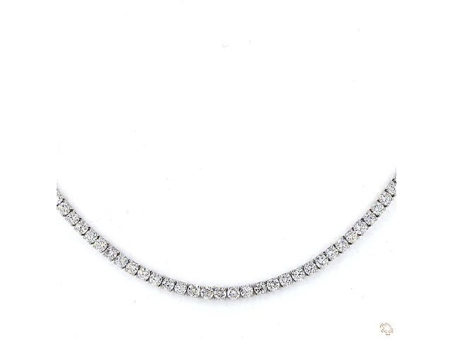 Platina ketting met 12,06 crt. diamant - afbeelding 7 van  11