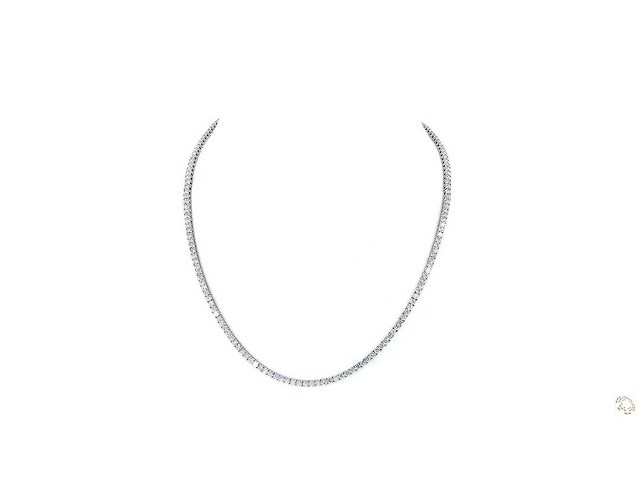 Platina ketting met 15,02 crt. diamant - afbeelding 4 van  5