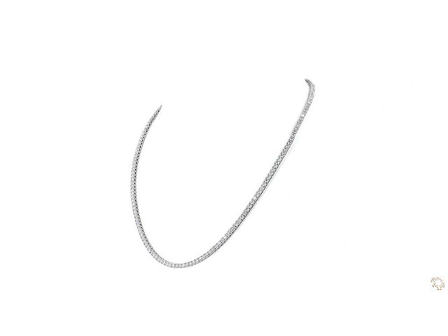 Platina ketting met 15,02 crt. diamant - afbeelding 5 van  5