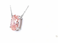 Platina ketting met 3,07 crt. diamant - afbeelding 3 van  6