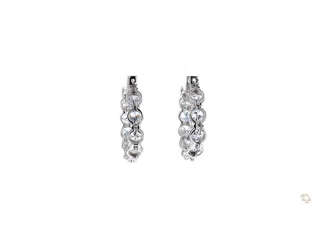 Platina oorringen met 5,01 crt. diamant - afbeelding 7 van  7