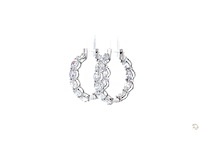 Platina oorringen met 5,01 crt. diamant