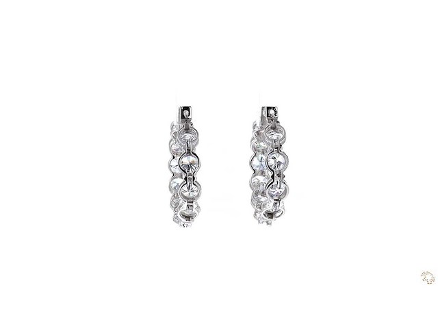 Platina oorringen met 5,01 crt. diamant - afbeelding 7 van  7