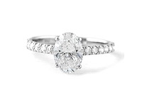 Platina ring met 1,86 ct. diamant - afbeelding 1 van  6