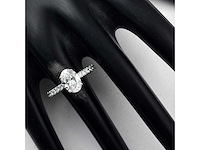 Platina ring met 1,86 ct. diamant - afbeelding 3 van  6