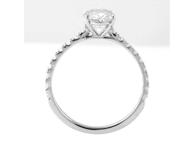 Platina ring met 1,86 ct. diamant - afbeelding 5 van  6