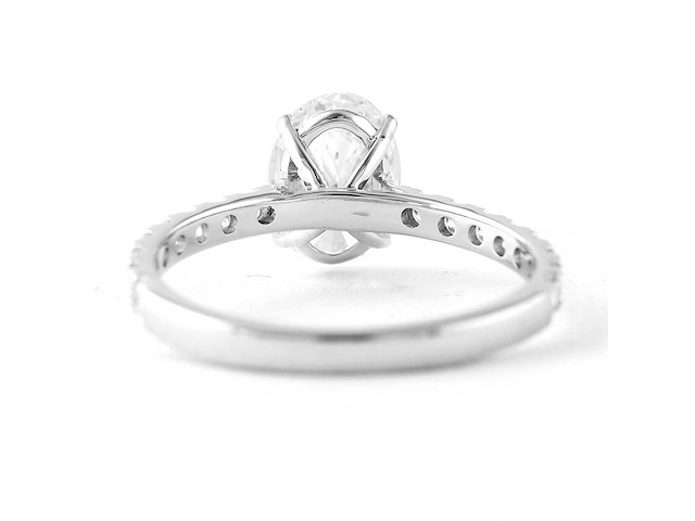 Platina ring met 1,86 ct. diamant - afbeelding 6 van  6