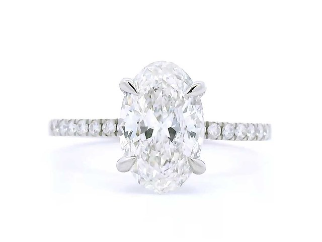 Platina ring met 2,28 crt. diamant - afbeelding 1 van  7