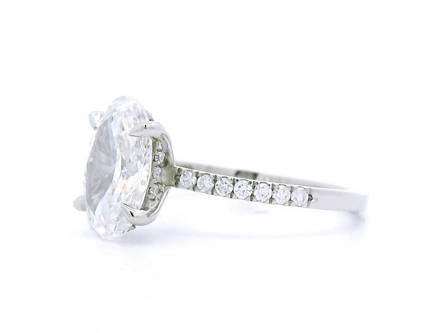 Platina ring met 2,28 crt. diamant - afbeelding 3 van  7