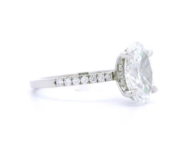 Platina ring met 2,28 crt. diamant - afbeelding 2 van  3