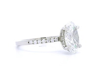 Platina ring met 2,28 crt. diamant - afbeelding 2 van  3