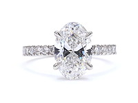 Platina ring met 2,38 ct. diamant - afbeelding 5 van  5