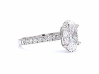Platina ring met 2,38 ct. diamant - afbeelding 2 van  6