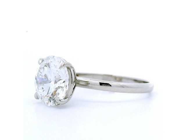 Platina ring met 3,02 crt. diamant - afbeelding 3 van  8