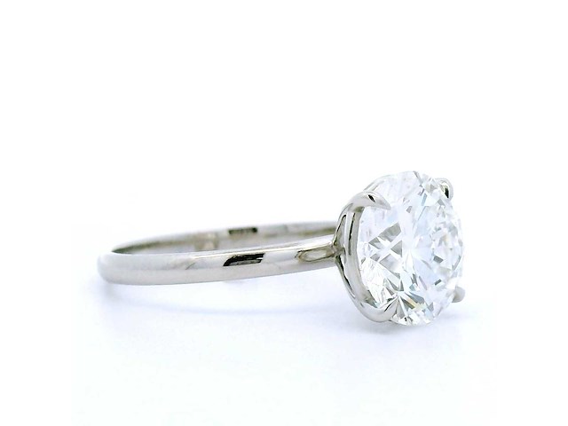 Platina ring met 3,02 crt. diamant - afbeelding 5 van  8