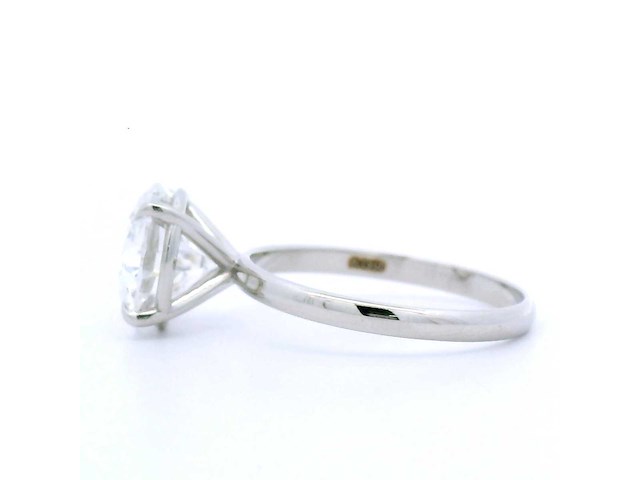 Platina ring met 3,02 crt. diamant - afbeelding 6 van  8