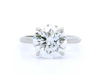 Platina ring met 3,02 crt. diamant - afbeelding 7 van  8
