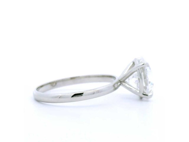 Platina ring met 3,02 crt. diamant - afbeelding 4 van  8