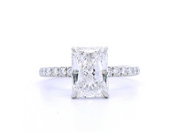 Platina ring met 3,06 crt. diamant - afbeelding 1 van  7