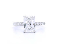 Platina ring met 3,06 crt. diamant - afbeelding 7 van  7