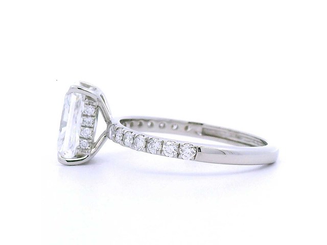 Platina ring met 3,06 crt. diamant - afbeelding 2 van  3