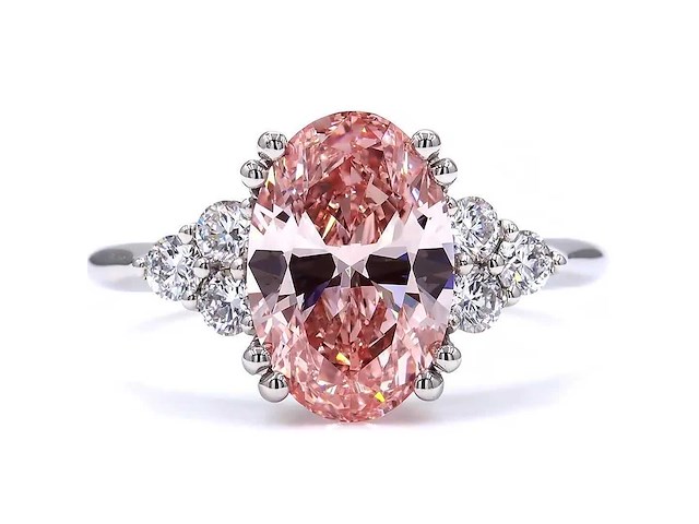 Platina ring met 3,06 ct. diamant - afbeelding 1 van  8