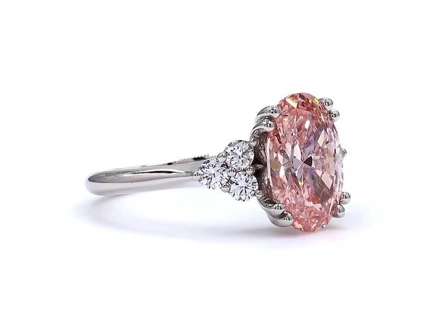 Platina ring met 3,06 ct. diamant - afbeelding 4 van  8