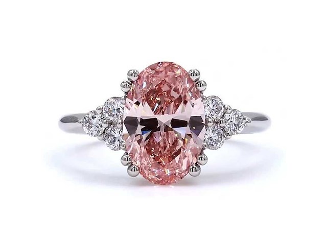 Platina ring met 3,06 ct. diamant - afbeelding 7 van  8