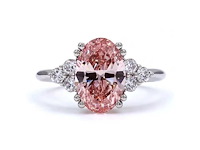 Platina ring met 3,06 ct. diamant - afbeelding 7 van  8