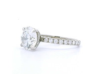 Platina ring met 3,16 crt. diamant - afbeelding 1 van  7