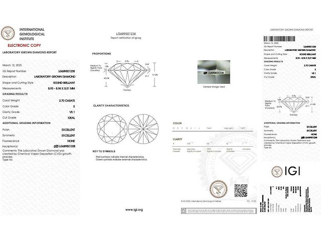 Platina ring met 3,16 crt. diamant - afbeelding 2 van  7