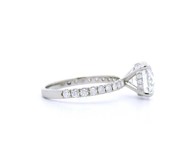 Platina ring met 3,16 crt. diamant - afbeelding 5 van  7