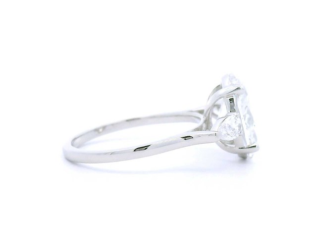 Platina ring met 3,36 crt. diamant - afbeelding 4 van  8