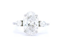 Platina ring met 3,36 crt. diamant - afbeelding 5 van  8