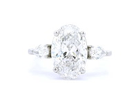 Platina ring met 3,36 crt. diamant - afbeelding 1 van  8