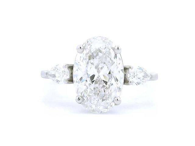 Platina ring met 3,36 crt. diamant - afbeelding 5 van  8