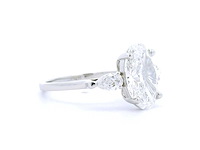 Platina ring met 3,36 crt. diamant - afbeelding 6 van  8